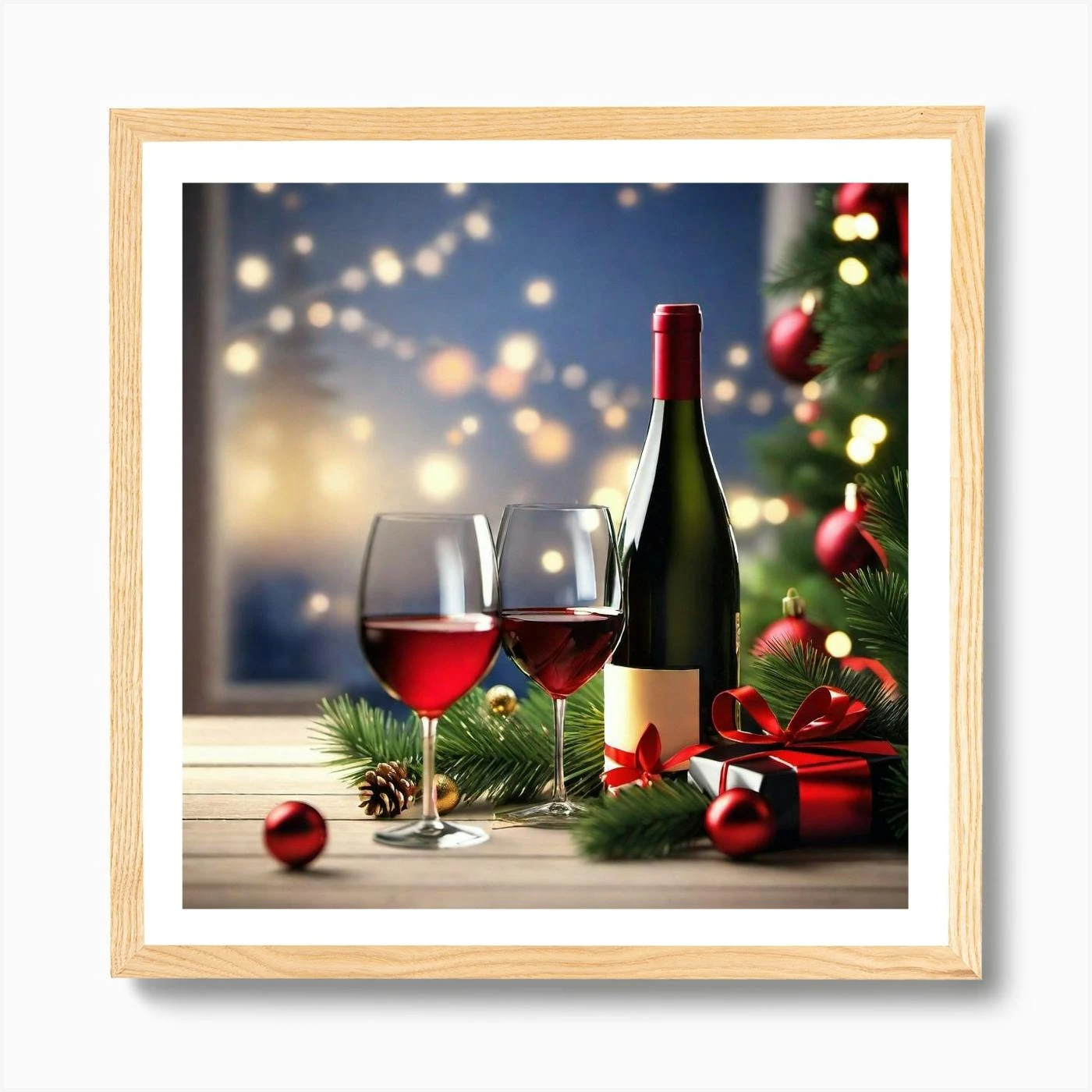 Christmas Wine Art Print 7 Christmas Wine Art Print - Image 5