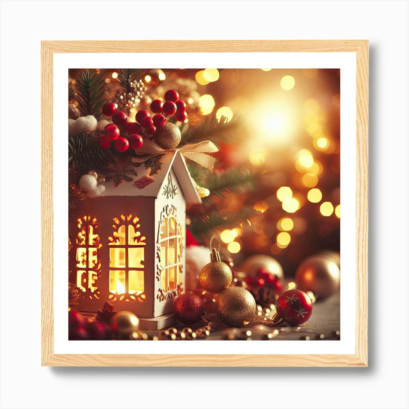 Christmas Decoration With A Lantern Art Print 7 Christmas Decoration With A Lantern Art Print - Image 5