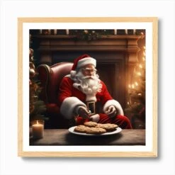 Christmas Santa 12 Art Print -Xmas Gifts Hub m2Fgen2Fart print square framed oak2Fe56b5366 27bd 4352 a9e7 7bc7831713f3