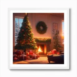 Christmas Tree In The Living Room 127 Art Print 11 Christmas Tree In The Living Room 127 Art Print -Xmas Gifts Hub m2Fgen2Fart print square framed white2F01a0e234 cd3b 4ad9 895a ce418b1853ac