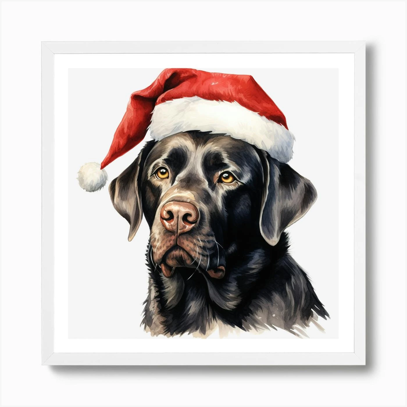 Christmas Labrador Art Print 6 Christmas Labrador Art Print - Image 4
