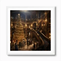 Christmas Ball At An Amsterdam Palace Art Print -Xmas Gifts Hub m2Fgen2Fart print square framed white2F0c4a4e70 cd37 49fa 8a4e 8d4706aa6811