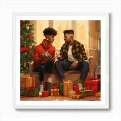 Realistic Black Gay Couple Christmas Stylish Deep Ad87991d Efa4 407f 9e27 Dee1ceb699b9 Art Print 11 Realistic Black Gay Couple Christmas Stylish Deep Ad87991d Efa4 407f 9e27 Dee1ceb699b9 Art Print -Xmas Gifts Hub m2Fgen2Fart print square framed white2F1054b6a5 f4a1 4404 82ca f195bed9769a