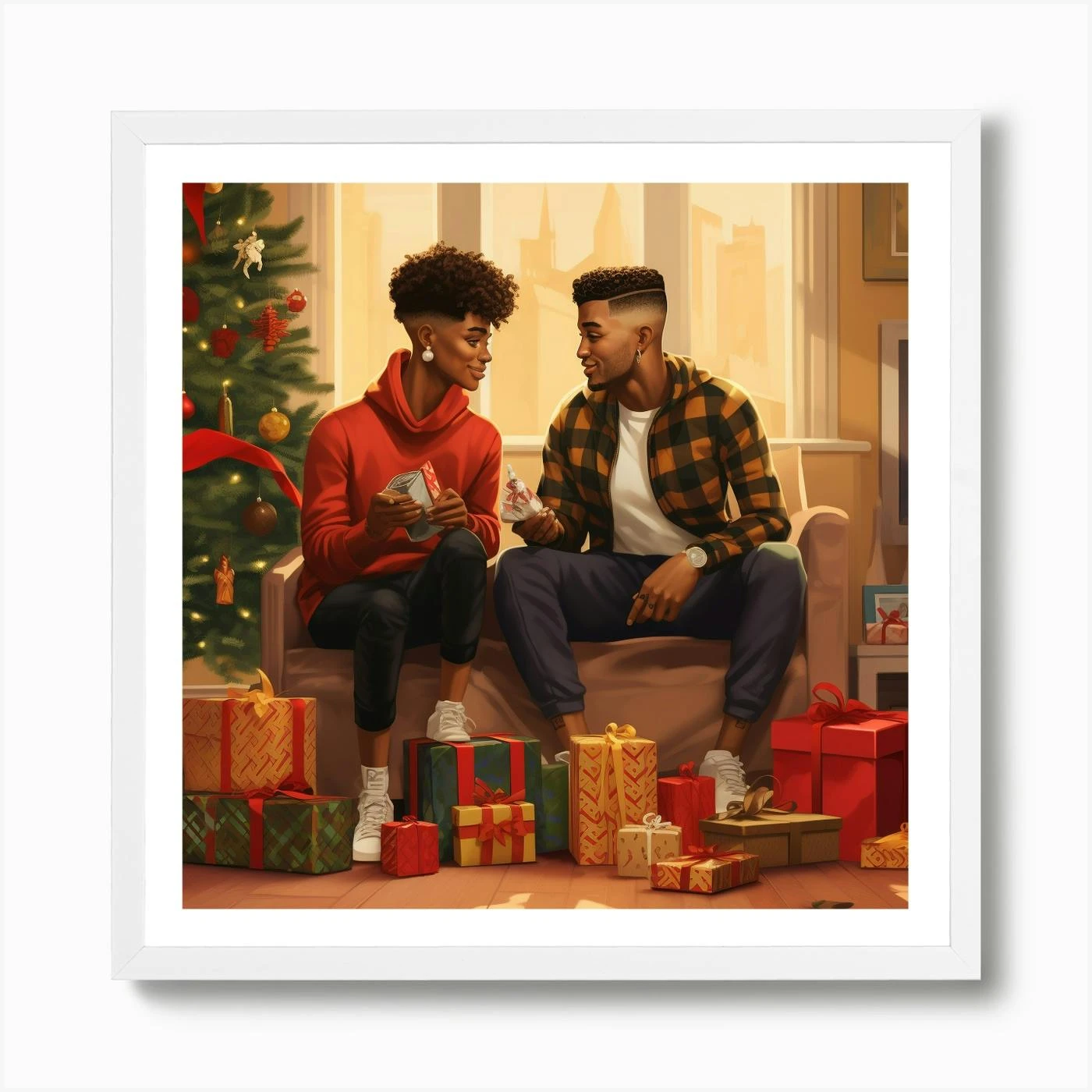 Realistic Black Gay Couple Christmas Stylish Deep Ad87991d Efa4 407f 9e27 Dee1ceb699b9 Art Print 6 Realistic Black Gay Couple Christmas Stylish Deep Ad87991d Efa4 407f 9e27 Dee1ceb699b9 Art Print - Image 4