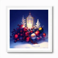 Christmas Lantern Art Print 11 Christmas Lantern Art Print -Xmas Gifts Hub m2Fgen2Fart print square framed white2F162da4d0 90f6 42c6 a0a9 c393b4927654