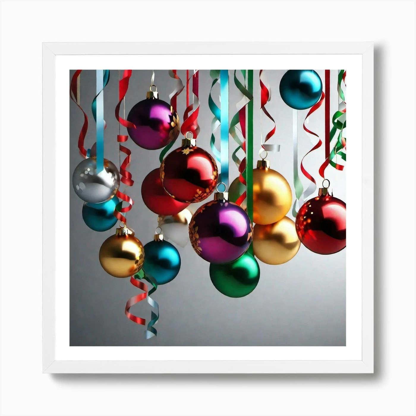 Christmas Ornaments 130 Art Print 6 Christmas Ornaments 130 Art Print - Image 4