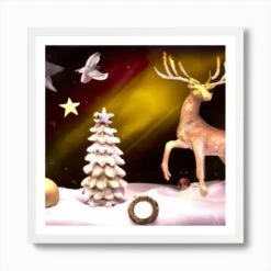 Christmas Reindeer 001 1 Art Print 11 Christmas Reindeer 001 1 Art Print -Xmas Gifts Hub m2Fgen2Fart print square framed white2F2c12d0f9 fdad 4e6d 88ae 67422bee2c86