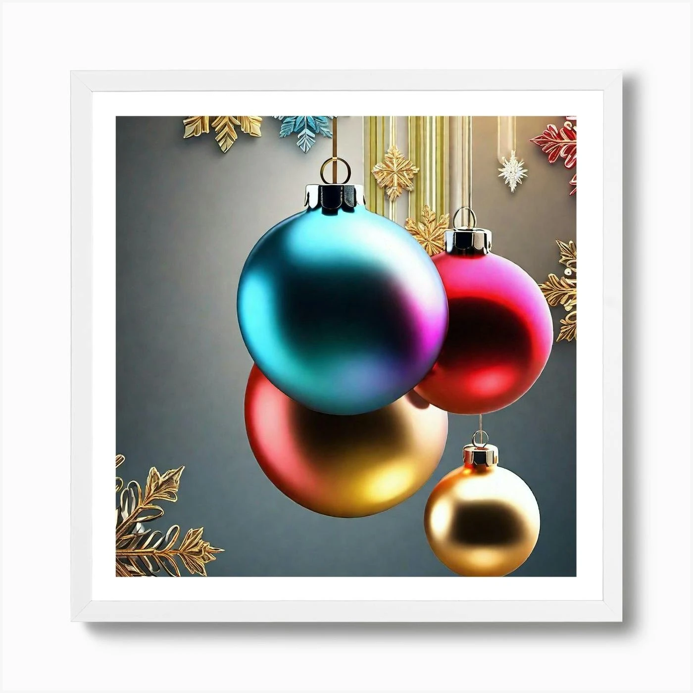Christmas Ornaments 119 Art Print 6 Christmas Ornaments 119 Art Print - Image 4