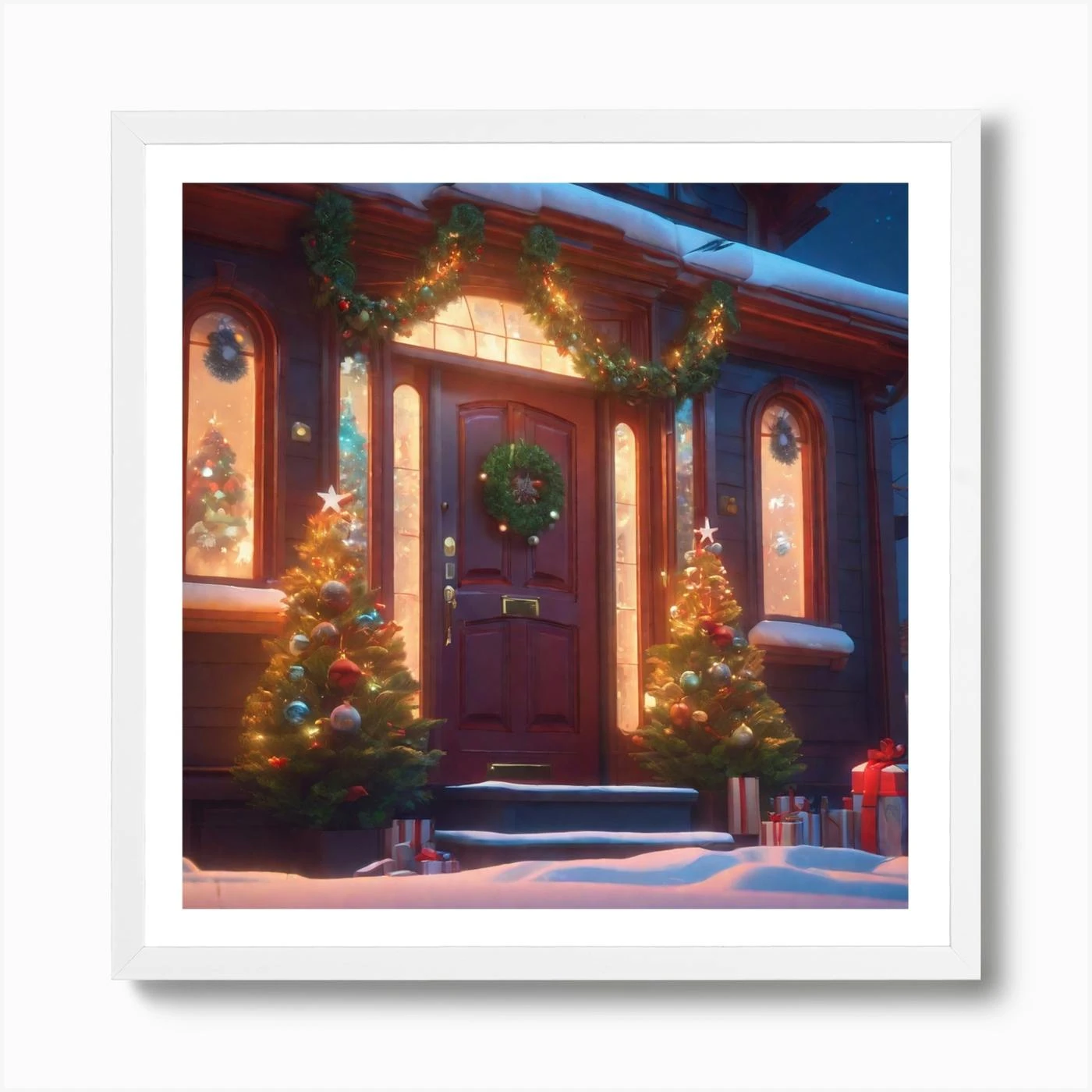 Christmas House 184 Art Print 6 Christmas House 184 Art Print - Image 4