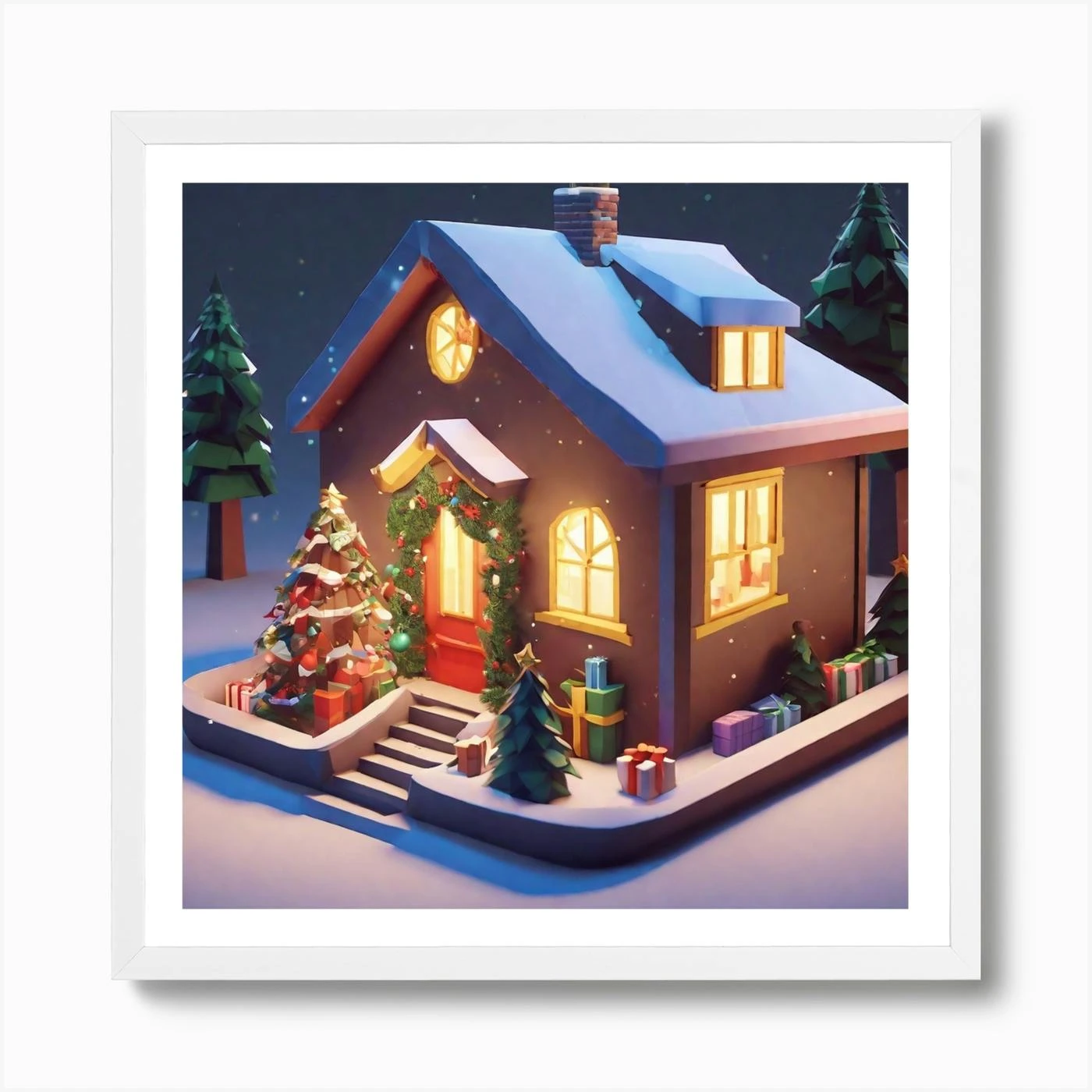 Christmas House 106 Art Print 6 Christmas House 106 Art Print - Image 4
