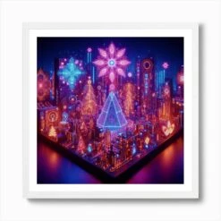 Christmas City Art Print 11 Christmas City Art Print -Xmas Gifts Hub m2Fgen2Fart print square framed white2F48dae3b9 92f1 4585 979c 98a864ab4151
