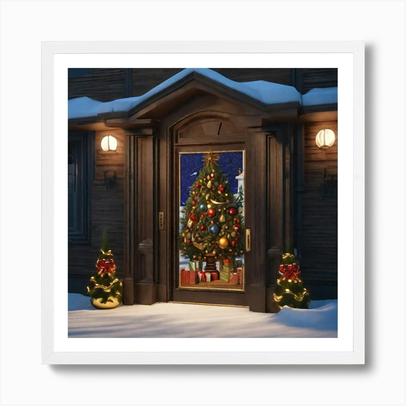 Christmas Door 70 Art Print 6 Christmas Door 70 Art Print - Image 4