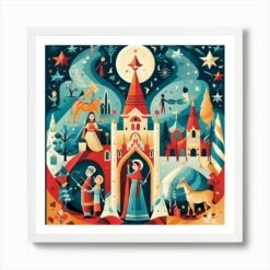 Christmas At The Castle Art Print 11 Christmas At The Castle Art Print -Xmas Gifts Hub m2Fgen2Fart print square framed white2F4ebee37c e32e 4ff3 b374 aa9e61750edd