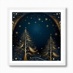 Christmas Tree Background 3 Art Print -Xmas Gifts Hub m2Fgen2Fart print square framed white2F5076215f db07 41cd 95c1 f8ff12c911f5