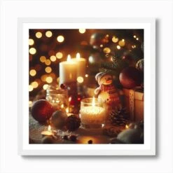 Christmas 131 Art Print -Xmas Gifts Hub m2Fgen2Fart print square framed white2F55d1f596 eeb2 4528 8b86 e123b80b4260