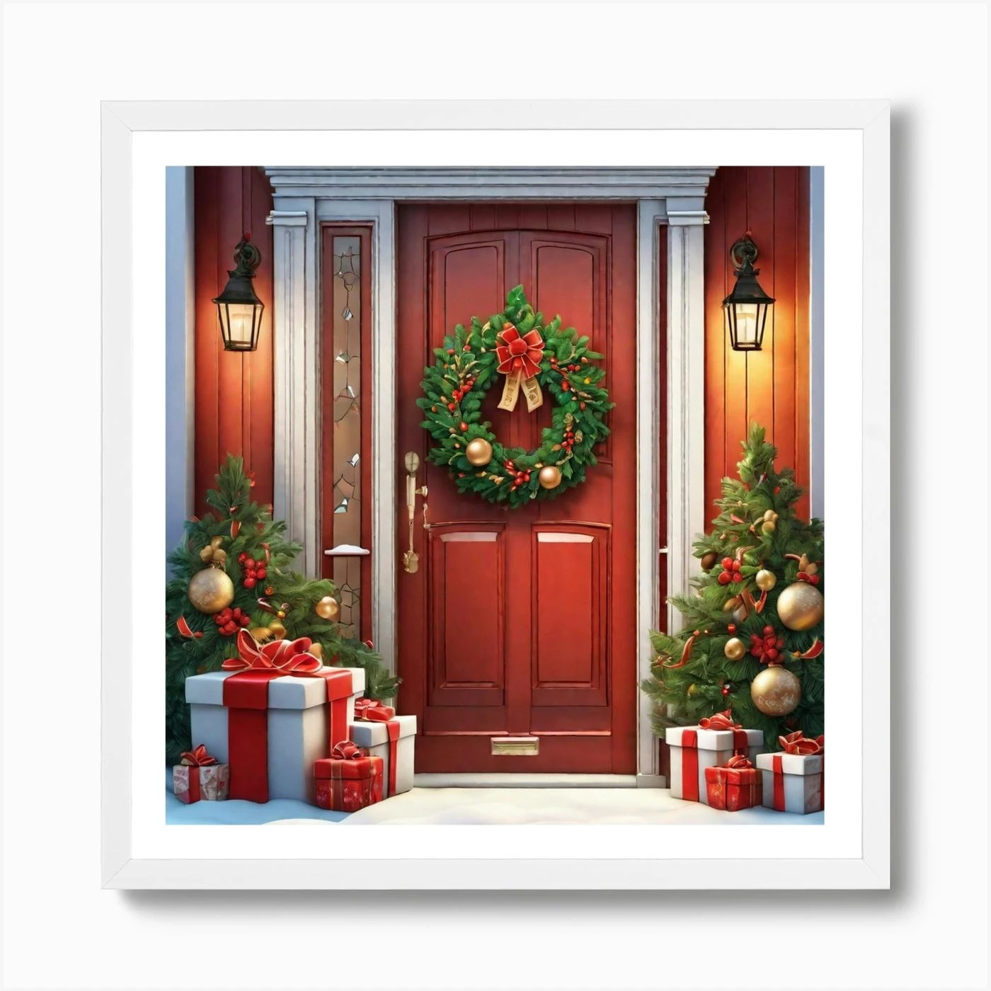 Christmas Door 185 Art Print 6 Christmas Door 185 Art Print - Image 4