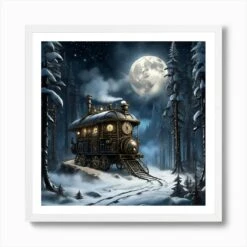 Steam Punk Night Train During Christmas Art Print 11 Steam Punk Night Train During Christmas Art Print -Xmas Gifts Hub m2Fgen2Fart print square framed white2F5d324e2d f5fb 40c6 9b85 047277cd20f1
