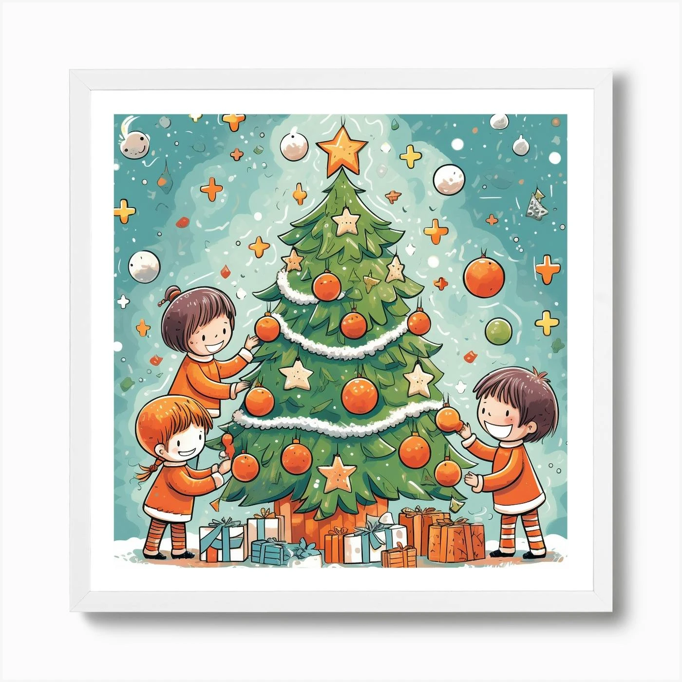 Christmas Tree Abstract Christmas 2 Art Print 6 Christmas Tree Abstract Christmas 2 Art Print - Image 4