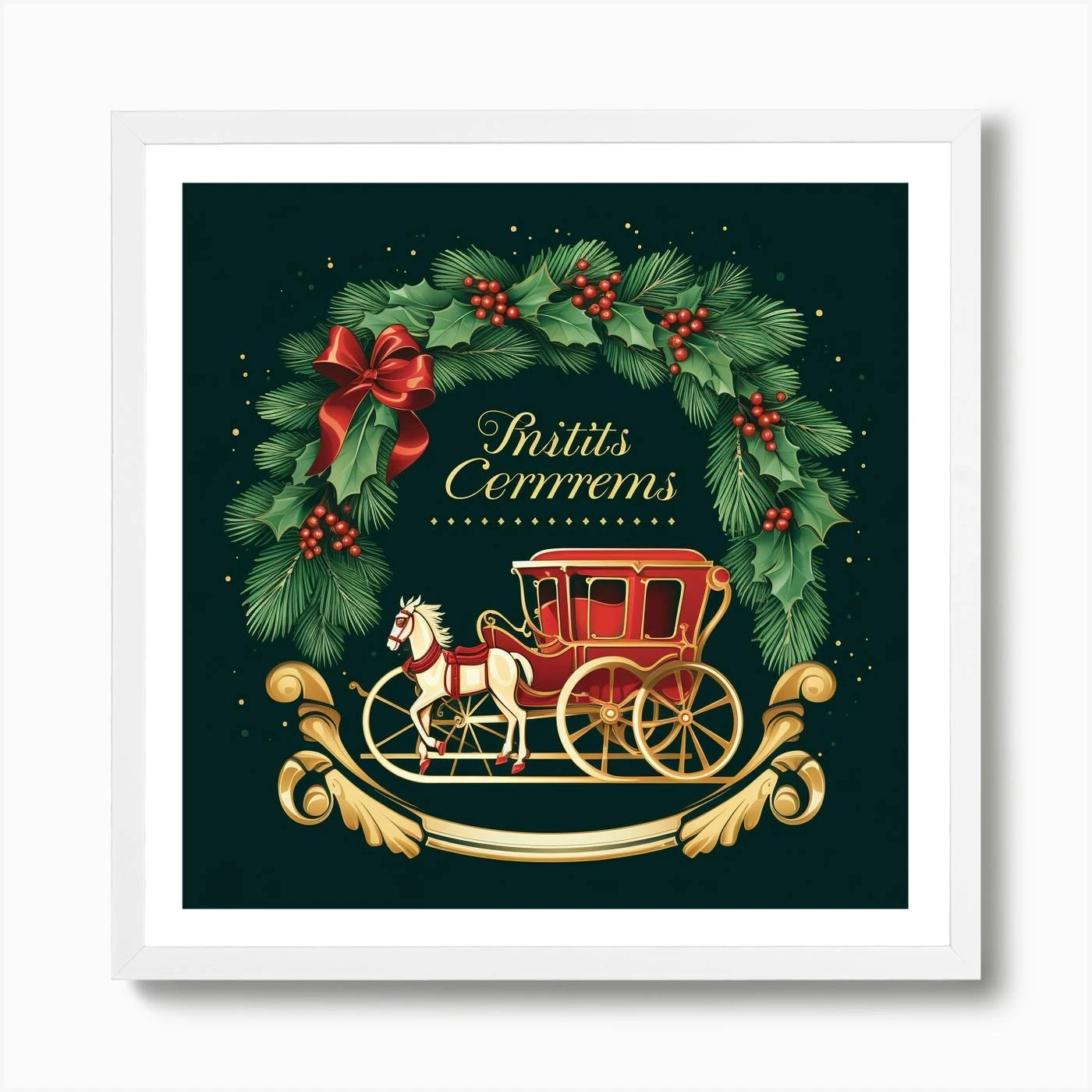 Christmas Wreath 2 Art Print 6 Christmas Wreath 2 Art Print - Image 4
