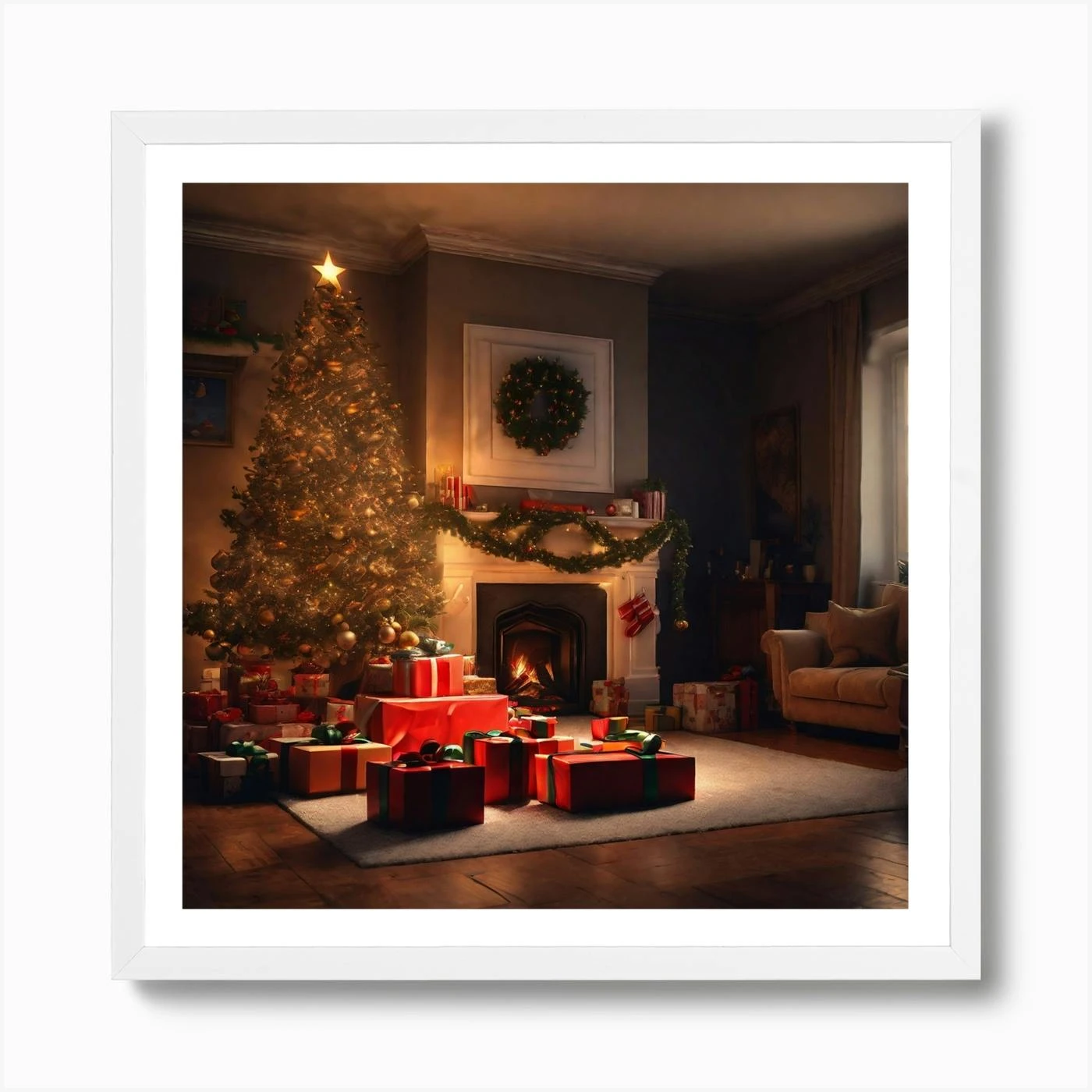 Christmas Tree In The Living Room 73 Art Print 6 Christmas Tree In The Living Room 73 Art Print - Image 4