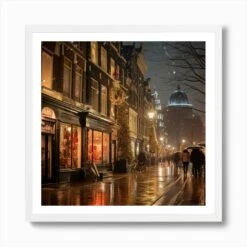 Amsterdam Christmas Shopping 3 Art Print -Xmas Gifts Hub m2Fgen2Fart print square framed white2F694bc271 f59a 43c4 b0e3 b43519bb6713