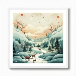 Christmas Lovely Paradise 7 Art Print -Xmas Gifts Hub m2Fgen2Fart print square framed white2F6ca0b7f0 256e 4354 80b4 3d99d104c1d5