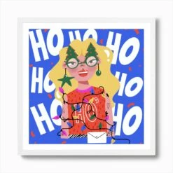 Ho Ho Ho - Merry Christmas Art Print 11 Ho Ho Ho - Merry Christmas Art Print -Xmas Gifts Hub m2Fgen2Fart print square framed white2F8020aa52 8f2e 430a 87fe 6b334d8d4c01