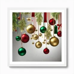 Christmas Tree Ornaments 1 Art Print 11 Christmas Tree Ornaments 1 Art Print -Xmas Gifts Hub m2Fgen2Fart print square framed white2F818ca3d7 2fdd 4fed b916 20d09657506f