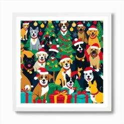 Vango CHRISTMAS PARTY DOGS Art Print 11 Vango CHRISTMAS PARTY DOGS Art Print -Xmas Gifts Hub m2Fgen2Fart print square framed white2F87a7f1e5 58e3 4bf2 8526 a71fbb53e8b5