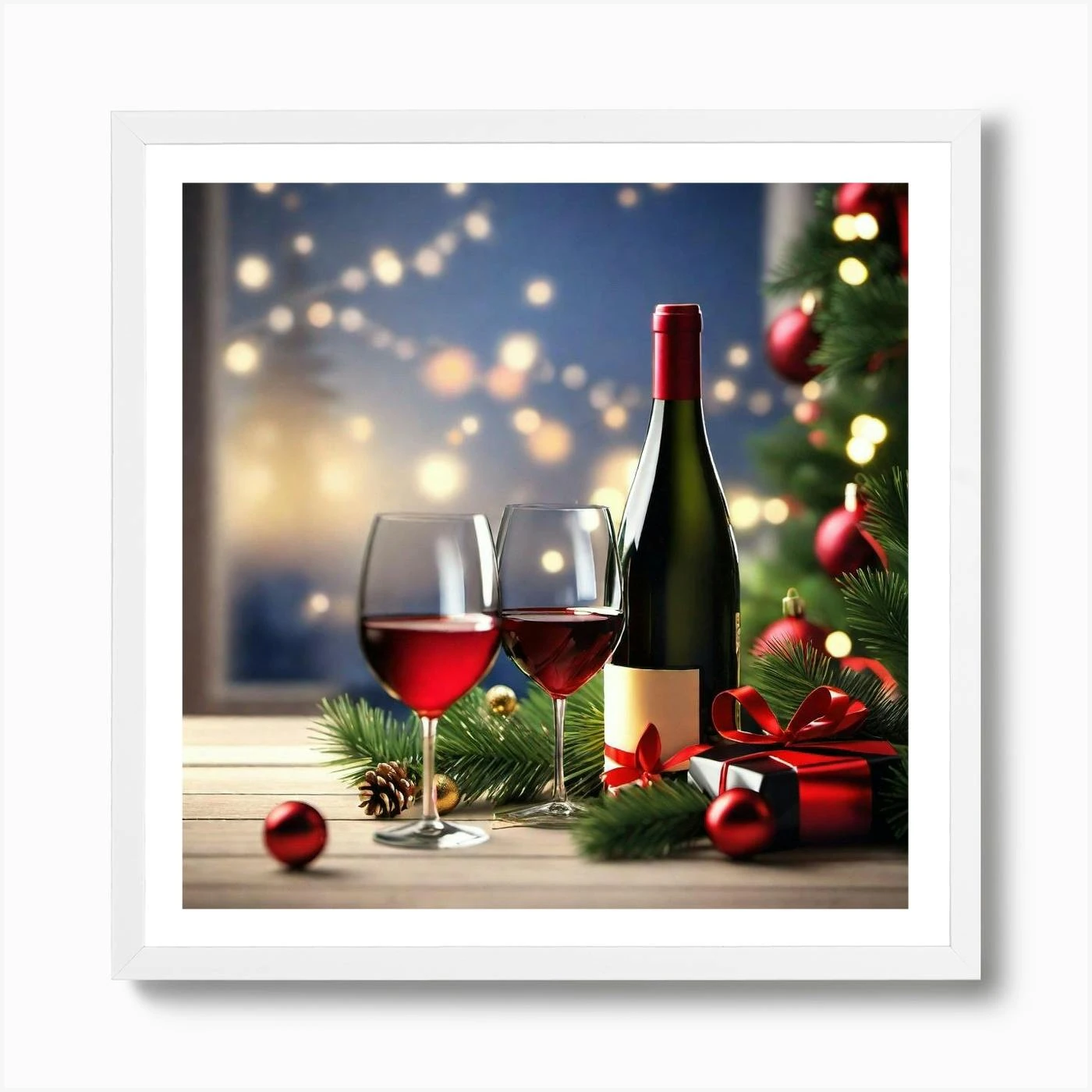 Christmas Wine Art Print 6 Christmas Wine Art Print - Image 4