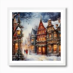 Christmas Village 1 Art Print 11 Christmas Village 1 Art Print -Xmas Gifts Hub m2Fgen2Fart print square framed white2Fa0a5cf61 11b8 4369 9b77 7aebd12c01d3
