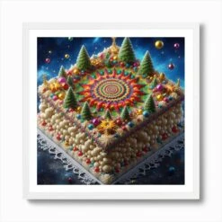 Christmas Cake Art Print 11 Christmas Cake Art Print -Xmas Gifts Hub m2Fgen2Fart print square framed white2Fa4cd4e67 0826 4472 8eee fb83f45ad1bf