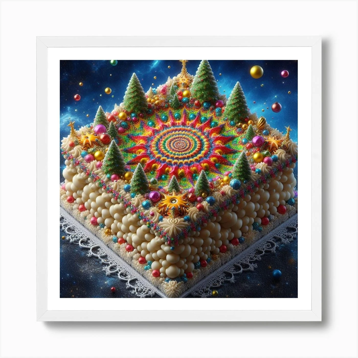 Christmas Cake Art Print 6 Christmas Cake Art Print - Image 4