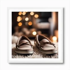 Christmas Shoes Art Print -Xmas Gifts Hub m2Fgen2Fart print square framed white2Fb460c990 173c 4f7e a0e4 097293cec498