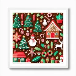 Christmas Pattern Set, Christmas Tree Art, Christmas Tree, Christmas Vector Art, Vector Art, Christmas Art, Christmas Art Print -Xmas Gifts Hub m2Fgen2Fart print square framed white2Fb5c8a712 a5c1 4dbc a241 acf76d903c9c