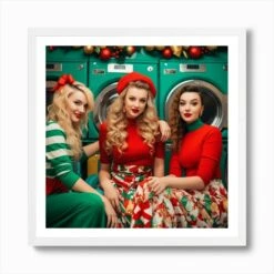 Beautiful Women In Christmas Clothes In The Laundry Art Print 11 Beautiful Women In Christmas Clothes In The Laundry Art Print -Xmas Gifts Hub m2Fgen2Fart print square framed white2Fb8e696cb 0886 425f a08b 025c465c6368