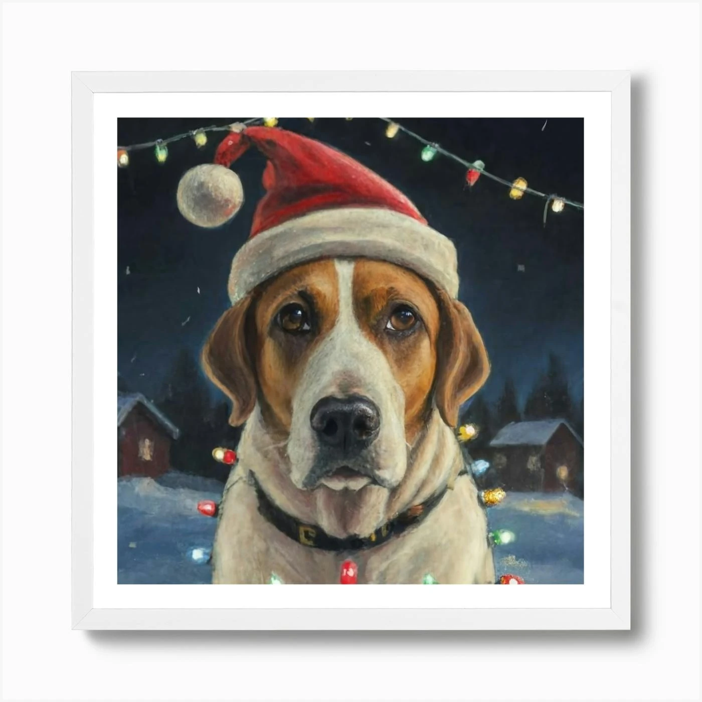Christmas Dog Canvas Art Art Print 6 Christmas Dog Canvas Art Art Print - Image 4
