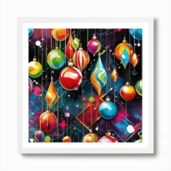 Christmas Ornaments 62 Art Print -Xmas Gifts Hub m2Fgen2Fart print square framed white2Fc2ac7ad3 a1d4 44e2 bb51 e780b768d2ef