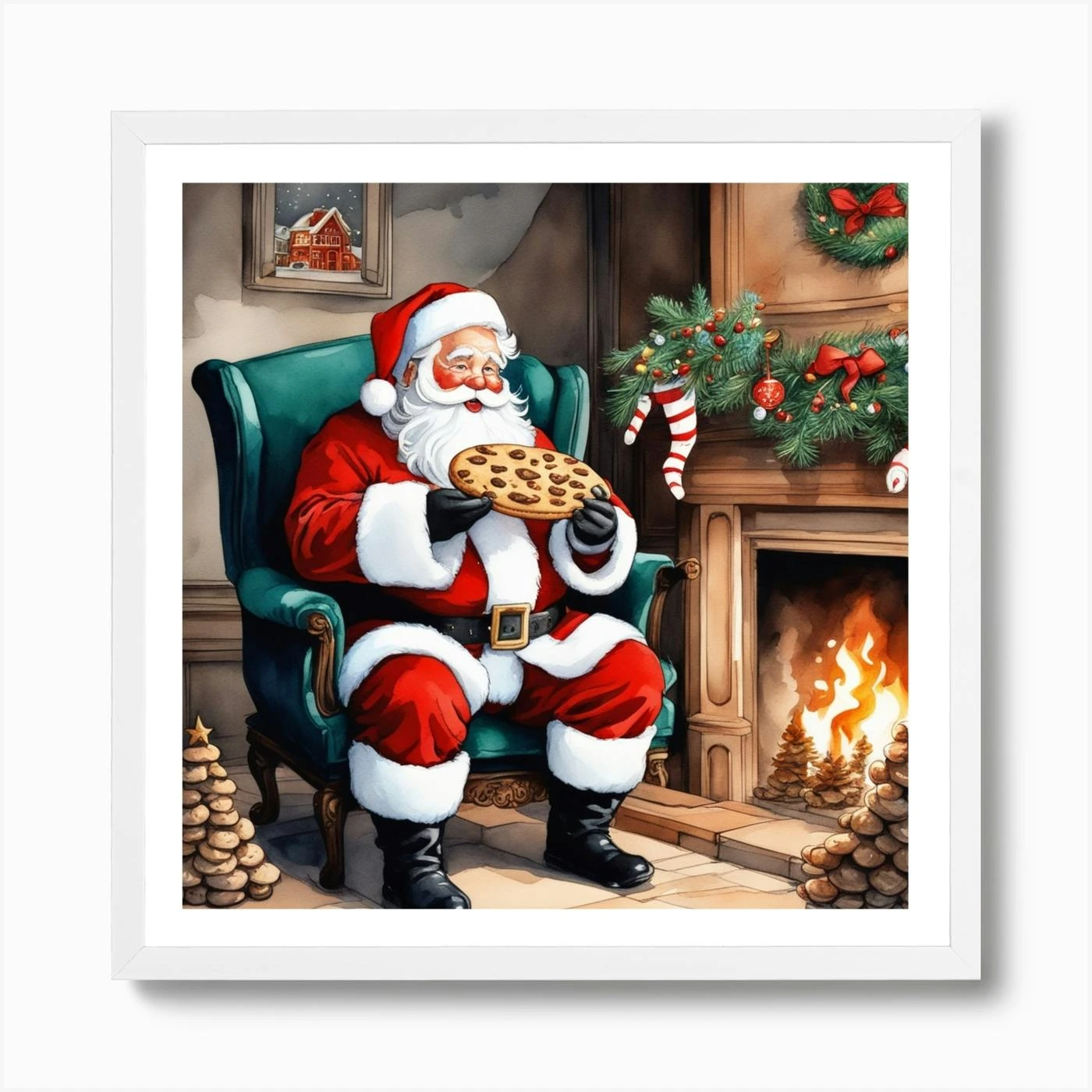 Christmas Santa 43 Art Print 6 Christmas Santa 43 Art Print - Image 4