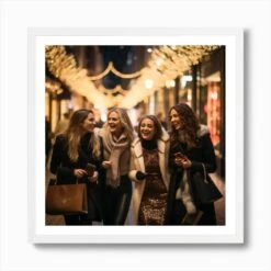 Luxury Christmas Shopping In Amsterdam 2 Art Print -Xmas Gifts Hub m2Fgen2Fart print square framed white2Fdf46c1b6 3a70 4818 aea3 09e27a0f5774