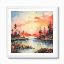 Christmas Pastel Dreamscape Art Print -Xmas Gifts Hub m2Fgen2Fart print square framed white2Fe8411326 b1b8 4b9f b2cc 8ee4187d191f