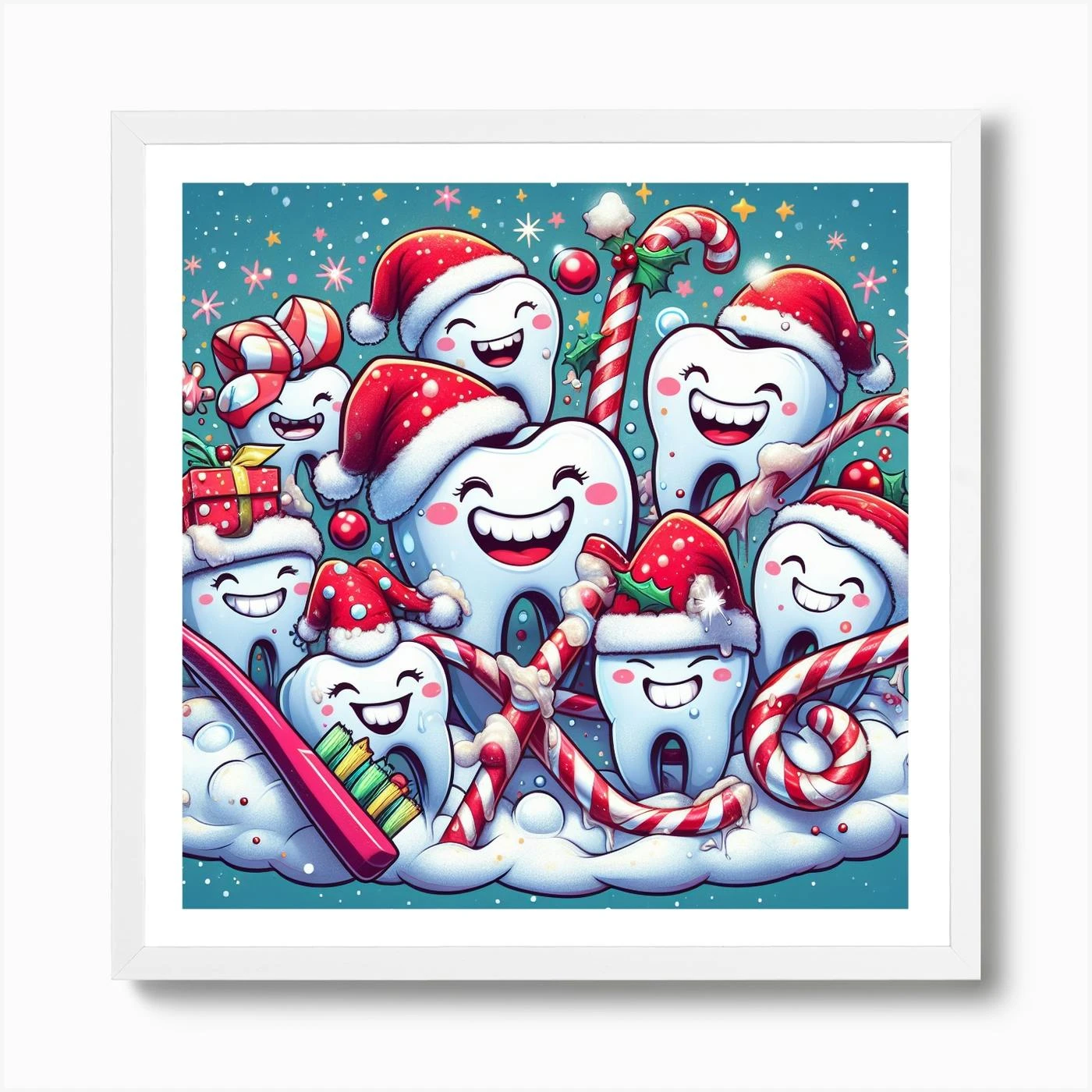 Christmas Teeth Art Print 6 Christmas Teeth Art Print - Image 4