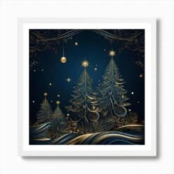 Elegant Christmas Design Series021 Art Print -Xmas Gifts Hub m2Fgen2Fart print square framed white2Ff856111c 8e83 46b4 bca4 610f89ff0773