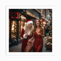 Christmas Shopping In Amsterdam 3 Art Print