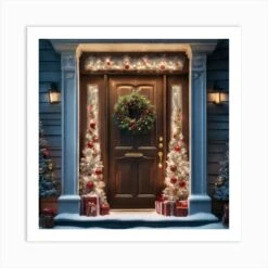 Christmas Door 131 Art Print