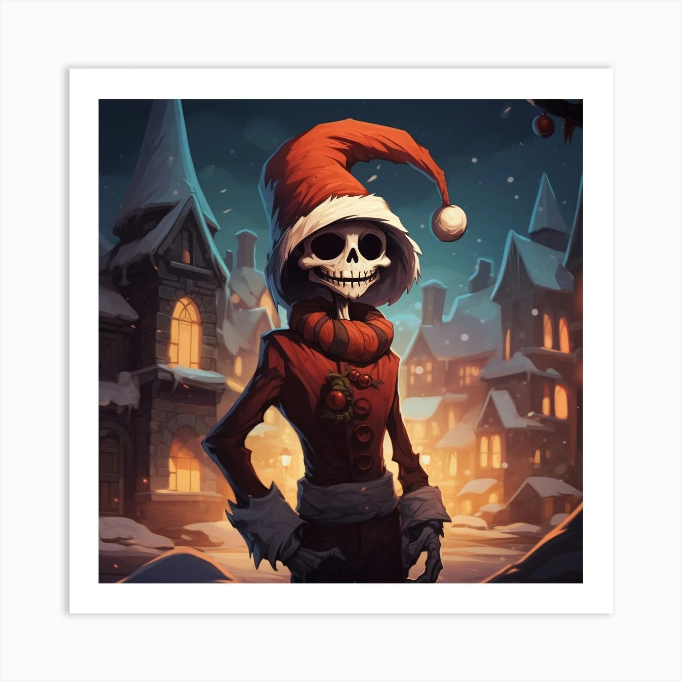 Merry Christmas! Christmas Skeleton 7 Art Print 3 Merry Christmas! Christmas Skeleton 7 Art Print
