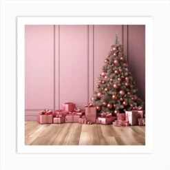 Christmas Tree With Presents Art Print