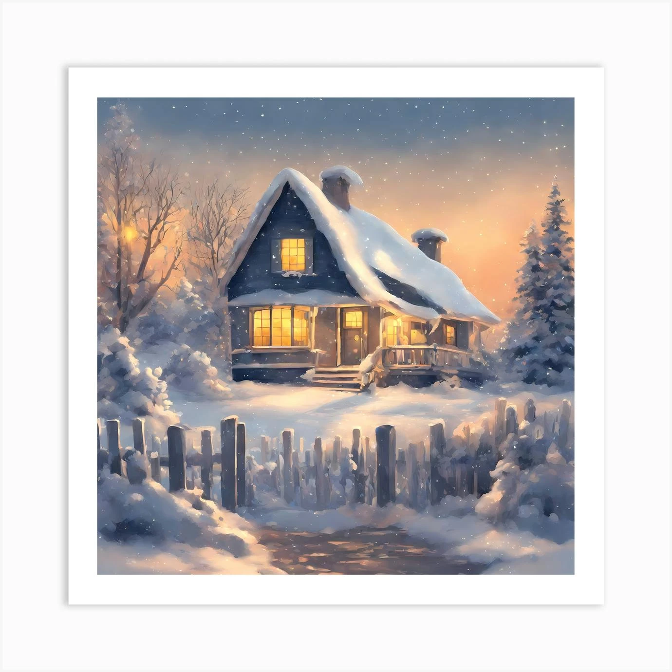 CHRISTMAS Night 9 Vector Art Art Print 3 CHRISTMAS Night 9 Vector Art Art Print