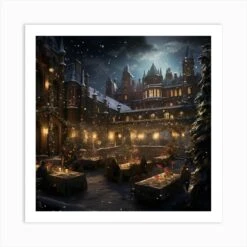Christmas Party At The Castle 3 Art Print
