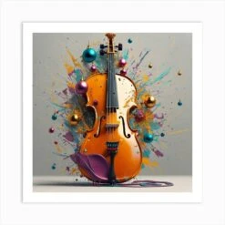 Christmas Violin Art Print
